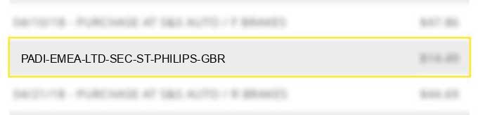 padi emea ltd. sec st. philips, gbr