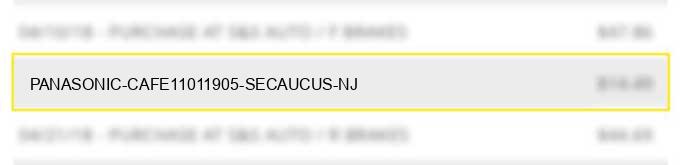 panasonic cafe11011905 secaucus nj