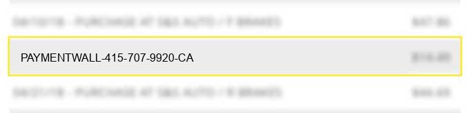 paymentwall 415-707-9920 ca