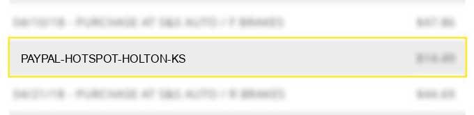 paypal *hotspot holton ks