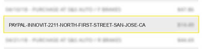 paypal *innovit 2211 north first street san jose ca
