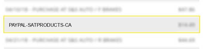 paypal *satproducts ca