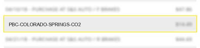 pbc- colorado springs co2