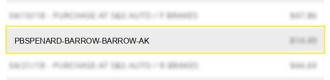 pb/spenard barrow barrow ak