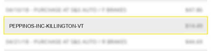 peppinos inc killington vt