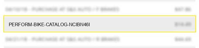 perform bike catalog ncibn46i