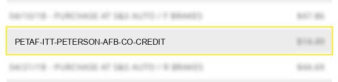 petaf itt peterson afb co credit