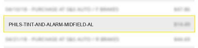 phils tint and alarm midfield al