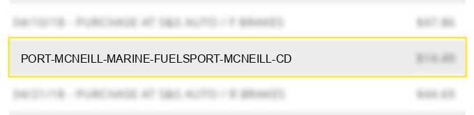 port mcneill marine fuelsport mcneill cd