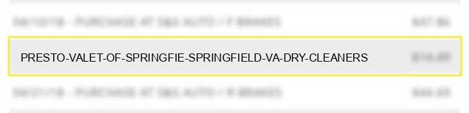 presto valet of springfie springfield va dry cleaners