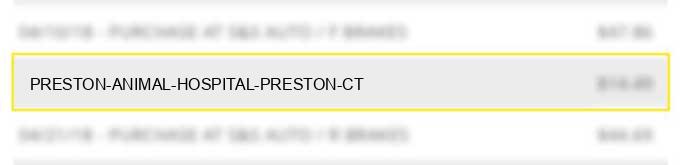 preston animal hospital preston ct