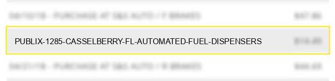 publix # 1285 casselberry fl automated fuel dispensers