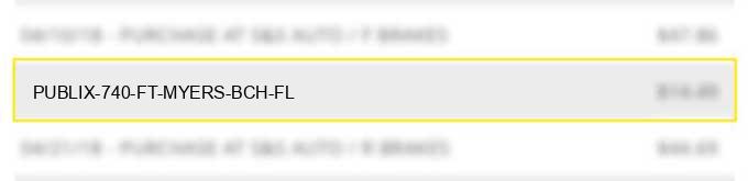 publix #740 ft myers bch fl
