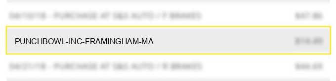 punchbowl, inc. framingham ma