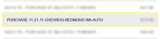 purchase 11 21 11 chevron redmond wa auth#
