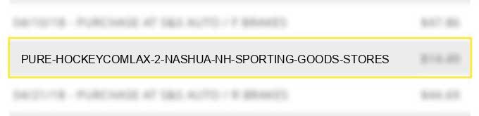 pure hockey/comlax #2 nashua nh sporting goods stores