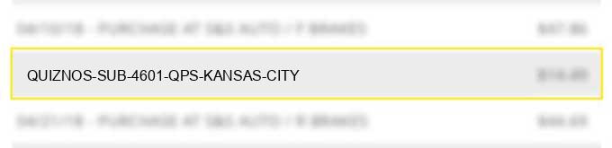 quiznos sub #4601 qps kansas city