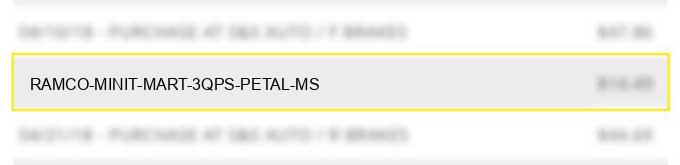 ramco minit mart #3qps petal ms