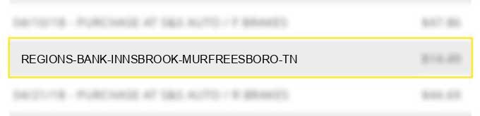 regions bank innsbrook murfreesboro tn