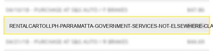 rentalcartollph parramatta government services not elsewhere classified