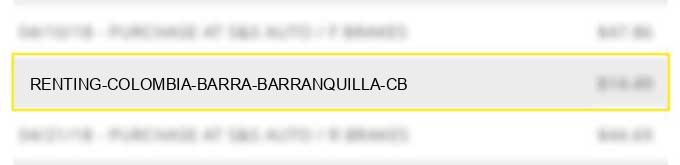 renting colombia barra barranquilla cb