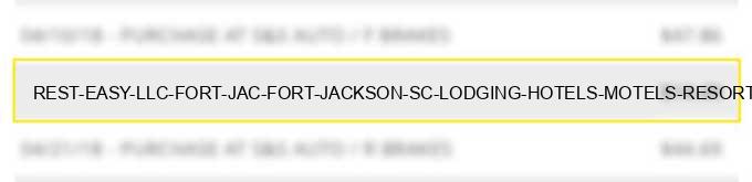 rest easy llc fort jac fort jackson sc lodging, hotels, motels, resorts