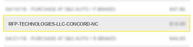 rfp technologies, llc concord nc