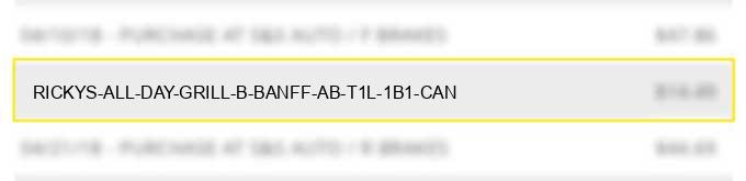 rickys all day grill b banff ab t1l 1b1 can