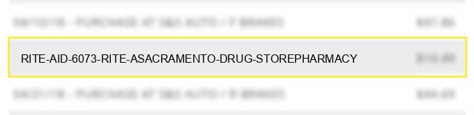 rite aid 6073 rite asacramento drug store/pharmacy