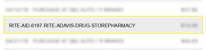 rite aid 6197 rite adavis drug store/pharmacy