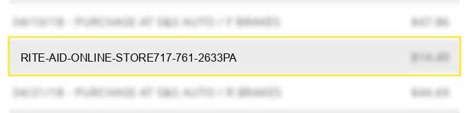 rite aid online store717-761-2633pa