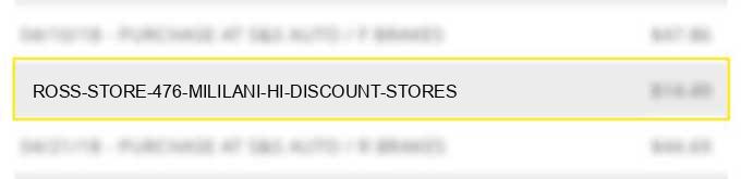 ross store #476 mililani hi discount stores