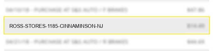 ross stores #1185 cinnaminson nj