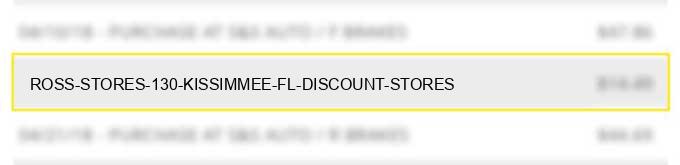 ross stores #130 kissimmee fl discount stores