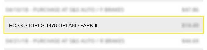 ross stores #1478 orland park il