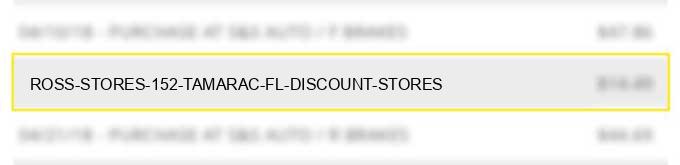 ross stores #152 tamarac fl discount stores