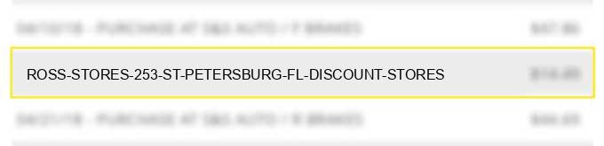 ross stores #253 st petersburg fl discount stores