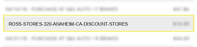 ross stores #320 anaheim ca discount stores