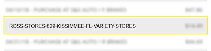 ross stores #829 kissimmee fl variety stores