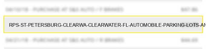 rps st petersburg clearwa clearwater fl automobile parking lots and garages