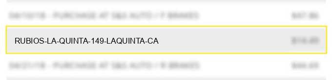 rubios la quinta 149 laquinta ca