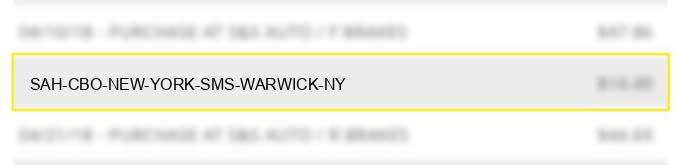 sah cbo new york sms warwick ny