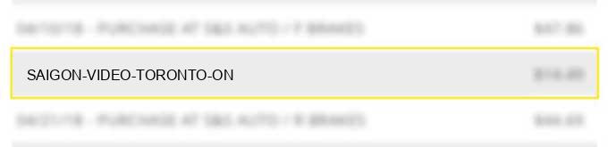 saigon video toronto on
