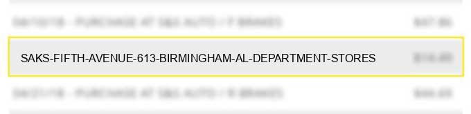 saks fifth avenue #613 birmingham al department stores