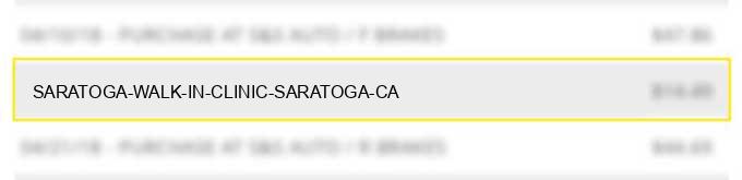 saratoga walk in clinic saratoga ca