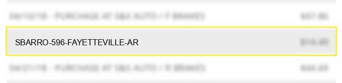 sbarro 596 fayetteville ar