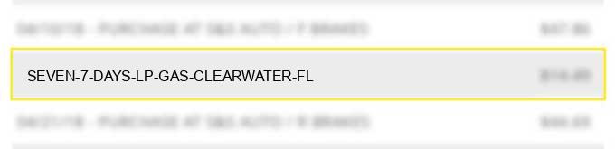 seven 7 days lp gas clearwater fl