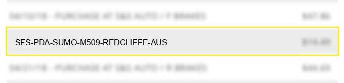 sfs pda sumo m509 redcliffe aus