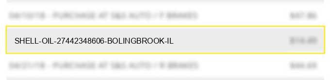 shell oil 27442348606 bolingbrook il