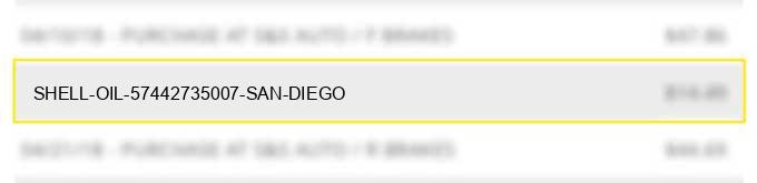 shell oil 57442735007 san diego